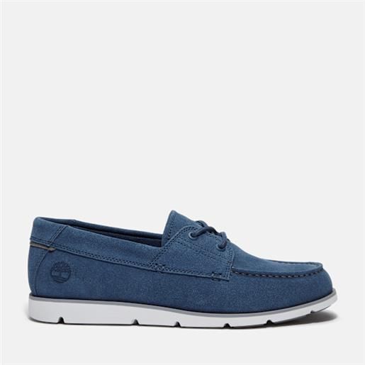 Timberland - scarpa stringata grafton bay da uomo in blu scuro, uomo, blu, taglia: 40