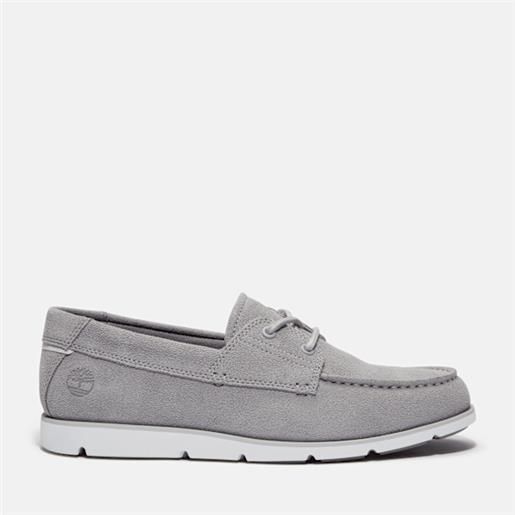 Timberland - scarpa stringata grafton bay da uomo in grigio chiaro, uomo, grigio, taglia: 40