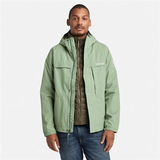 Timberland - giacca guscio impermeabile benton da uomo in verde, uomo, verde, taglia: 3xl