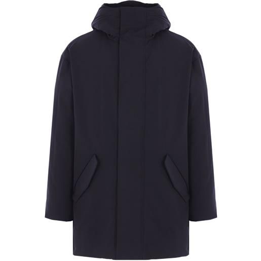 ASPESI cappotto imbottito con cappuccio - blu