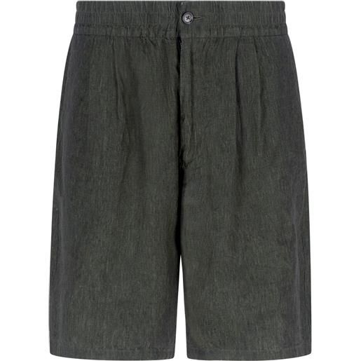 Giorgio Armani shorts in lino - grigio