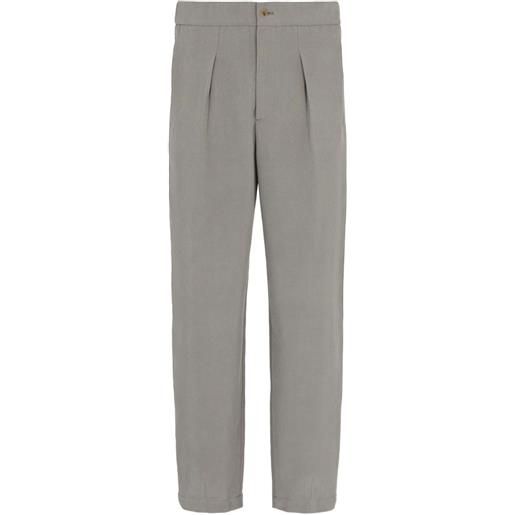 Giorgio Armani pantaloni con pieghe frontali - verde