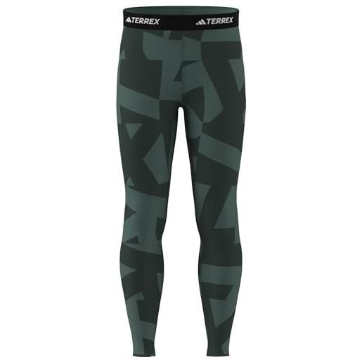 adidas uomo multi synthetic base layer tights, preloved teal, xl