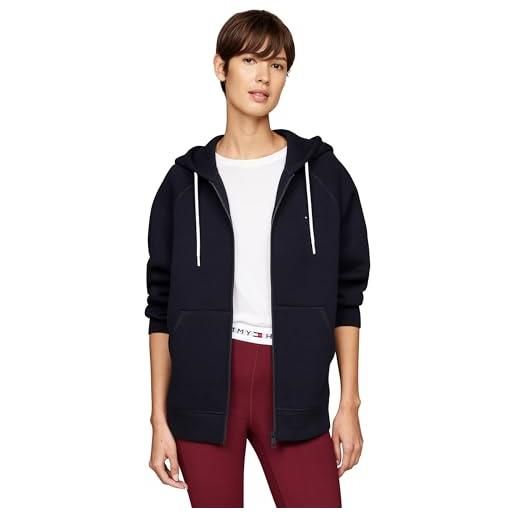 Tommy Hilfiger donna felpa con cappuccio e zip oversize, blu (desert sky), xl