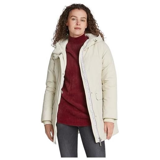 Tommy Jeans donna parka con cappuccio, avorio (newsprint), xl