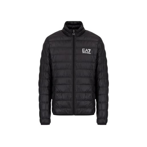 Emporio Armani ea7 piumino senza cappuccio packable core identity da uomo - 8npb01 (5xl, nero/logo argento)