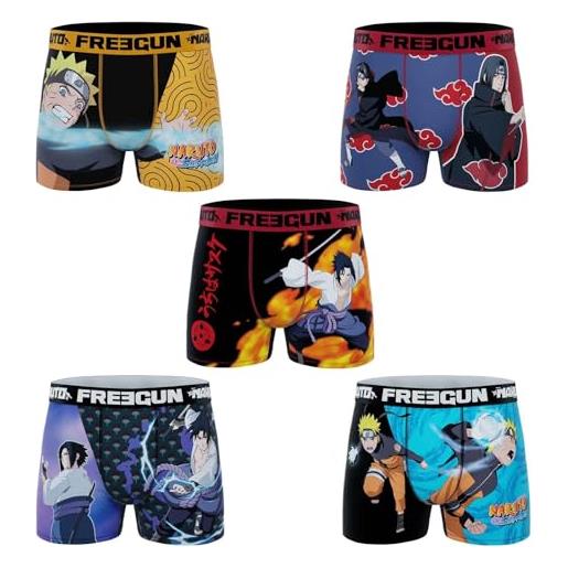 FREEGUN boxer da uomo naruto, confezione da 5 ns6, l