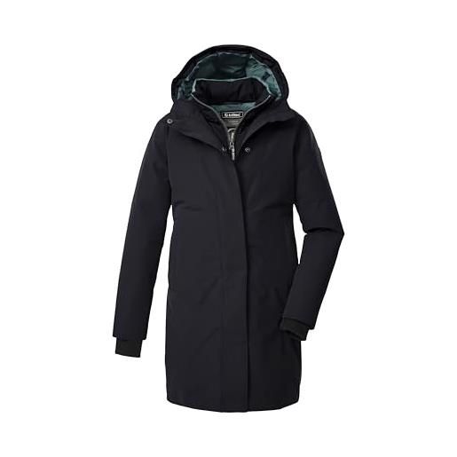 Killtec bambine e ragazze parka funzionale/parka con cappuccio in look 2-in-1 kow 236 grls prk, schwarz blau, 140, 43593-000