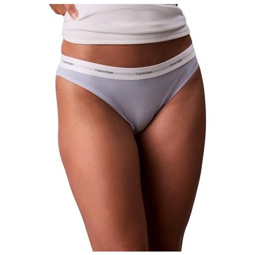 Calvin Klein donna slip taglio bikini con fascia con logo, blu (casual blue), xs