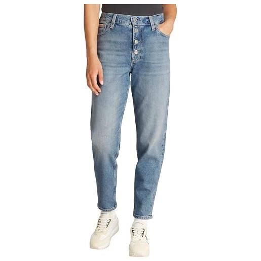 Calvin Klein donna jeans mom jean tapered fit, blu (denim light), 28w/27l