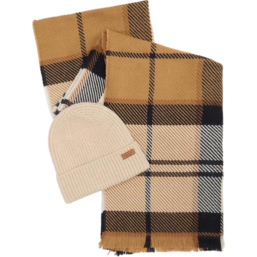 Barbour set regalo berretto pendle e sciarpa blair