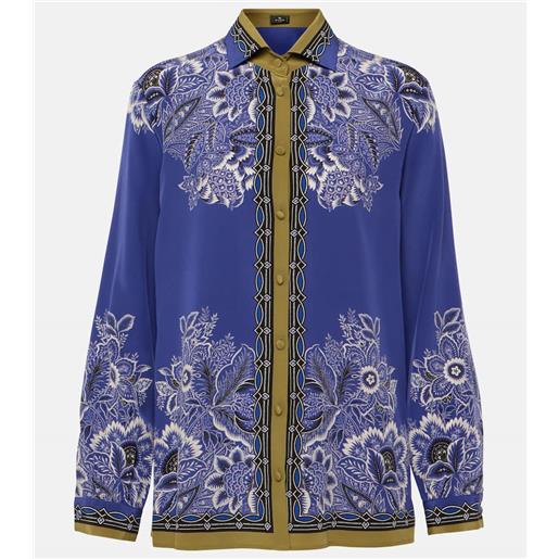 Etro camicia in seta con stampa