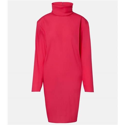 Saint Laurent abito midi in misto seta