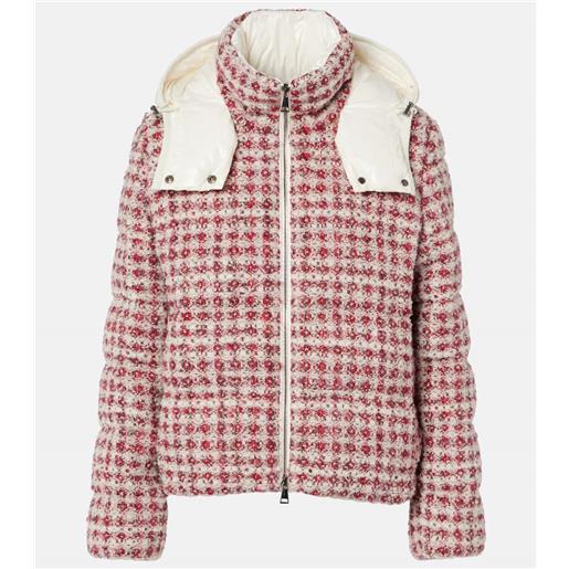 Moncler piumino andronne in tweed a quadri