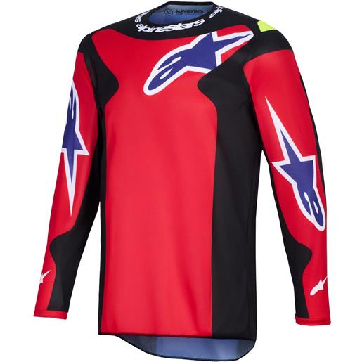 Alpinestars maglia da motocross Alpinestars fluid grid rosso-nero-viola-giallo, m