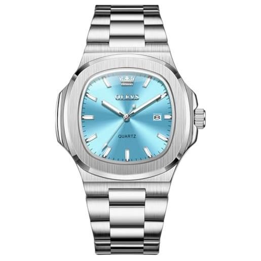 Orologio Da Uomo In Acciaio Inossidabile Luminoso Analogico Quarzo Impermeabile 705353698729 - Foto 4