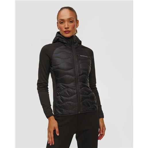 Peak Performance giacca ibrida da donna Peak Performance helium down hybrid hood women nera