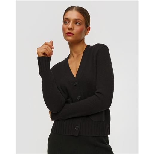 Kujten cardigan nero in cashmere da donna Kujten milena