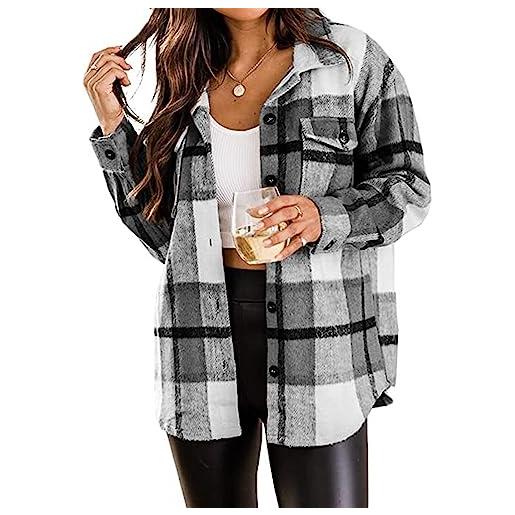 Camicia Donna A Quadri In Flanella - Maniche Lunghe, Stile Casual, Taglie Da S A 2XL - Foto 3