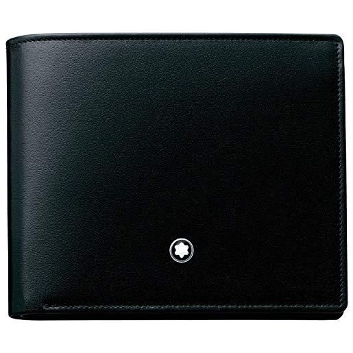 Montblanc meisterstück brieftasche 6 cc no. 103384 103384, portafoglio unisex adulto - nero
