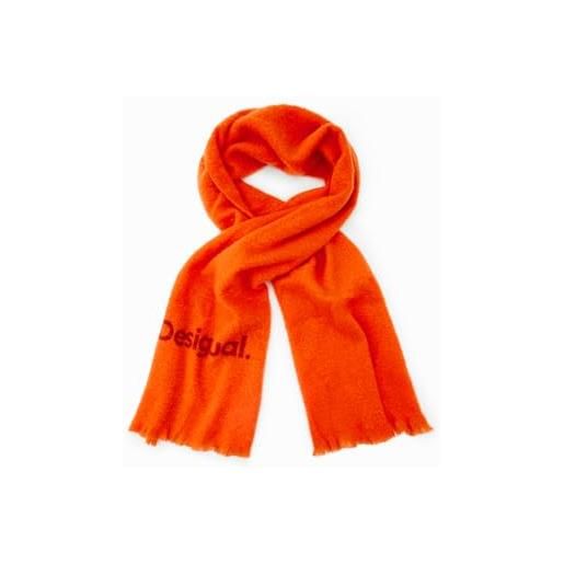 Desigual sciarpa donna plain logo - 23waia31 unica arancione