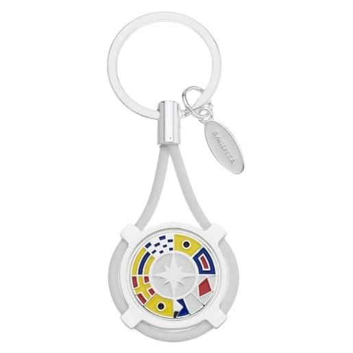 Bagutta portachiavi portachiavi con bandiere nautiche e cordone bianco di 9,5 cm. La referenza è 2096-02 bi