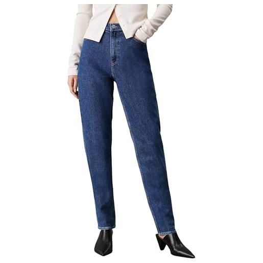 Calvin Klein donna jeans mom jean tapered fit, blu (denim medium), 31w/30l