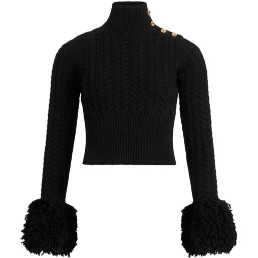 Patou maglione con decorazione - nero