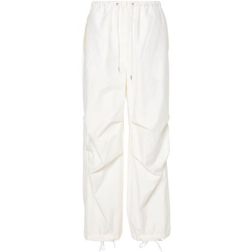 Acne Studios pantaloni a gamba ampia con coulisse - bianco