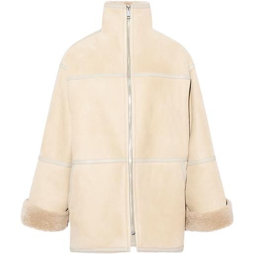 Yves Salomon cappotto con inserti - toni neutri