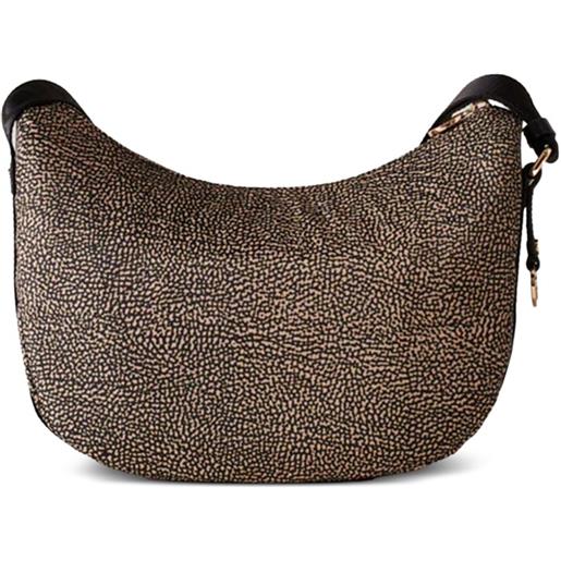 Borbonese borsa a spalla luna piccola - marrone