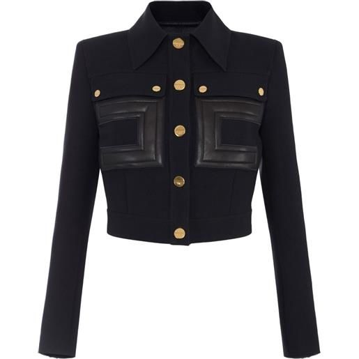 Elisabetta Franchi giacca in crêpe - nero