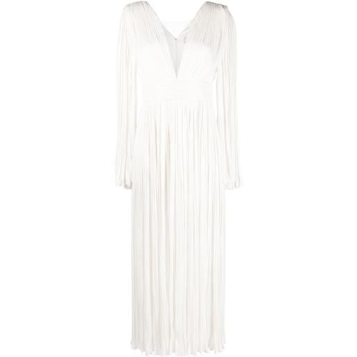 V:PM ATELIER abito da sera plissettato - bianco