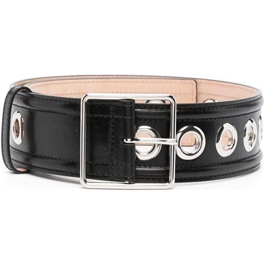 Alexander McQueen cintura con occhielli - nero