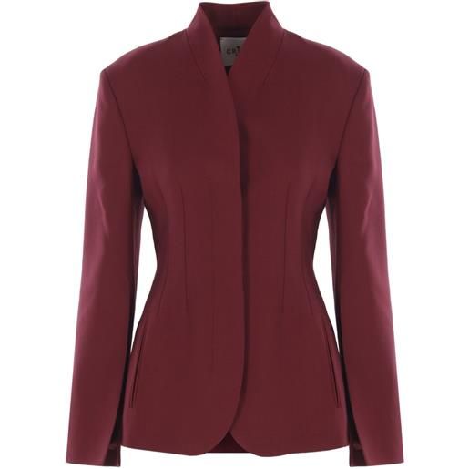 CRIDA giacca con scollo a v - rosso