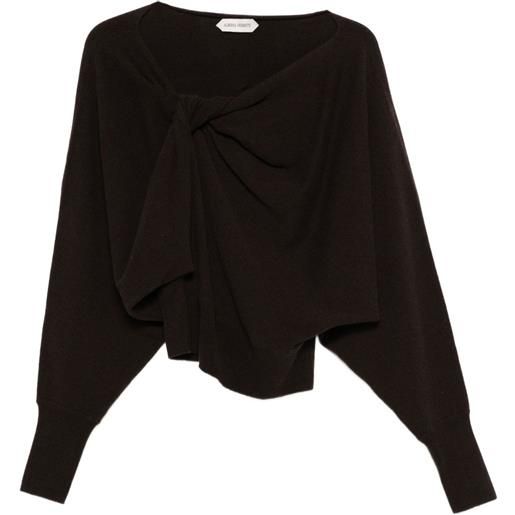 Alberta Ferretti maglione con nodo - marrone