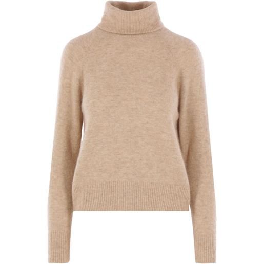 Zanone maglione a collo alto con orlo a coste - toni neutri