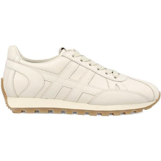 Hogan sneakers in pelle con logo goffrato - toni neutri