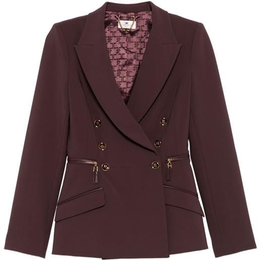 Elisabetta Franchi giacca doppiopetto con zip - rosso