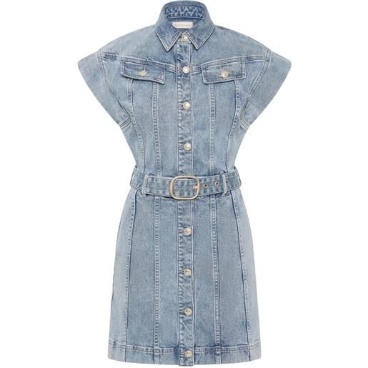 Rebecca Vallance abito corto adian con cintura - blu