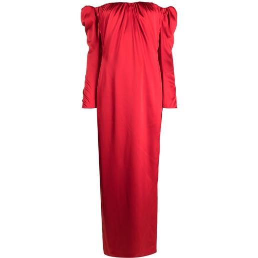 V:PM ATELIER abito a maniche lunghe con spalle scoperte - rosso