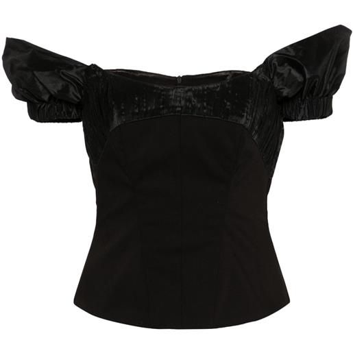 V:PM ATELIER corsetto paloma con spalle scoperte - nero