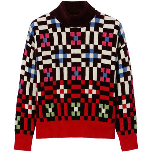 La DoubleJ maglione con motivo geometrico - rosso