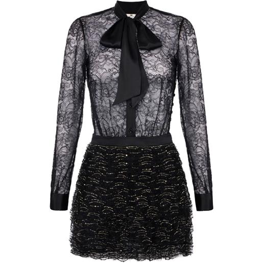 Elisabetta Franchi abito con strass - nero