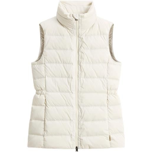 Woolrich gilet imbottito a collo alto - bianco