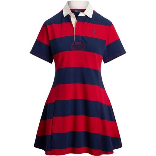 Polo Ralph Lauren abito corto a righe - rosso
