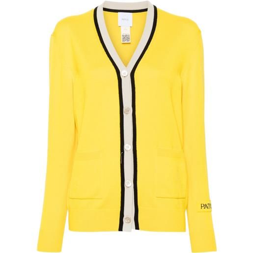 Patou cardigan con logo - giallo