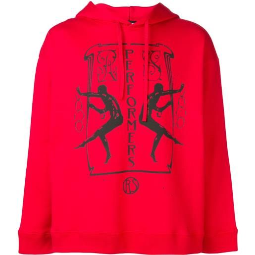 Raf Simons felpa con stampa - rosso