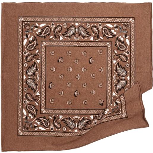 Barrie foulard con stampa paisley - marrone