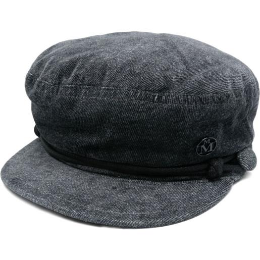 Maison Michel basco con placca logo - grigio